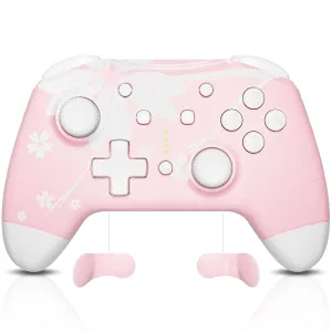Mytrix Wireless Controller for Windows PC iOS Android Steam Deck, Bluetooth Controller with Programmable Buttons, Turbo & Vibration - Pink