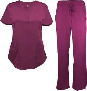 Natural Uniforms Women's Ultra Soft Y-Neck Scrub Set 8200-9200