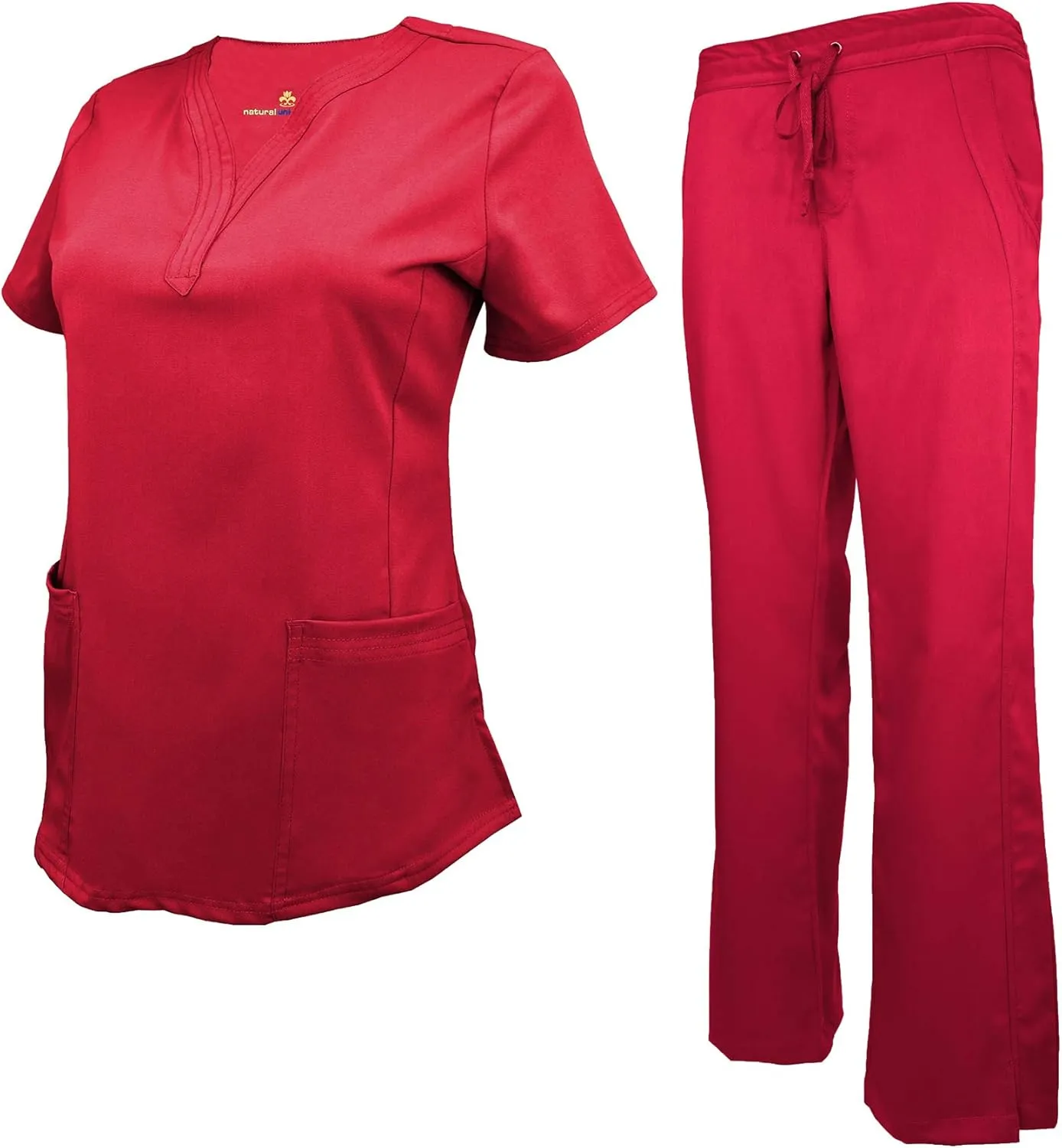 Natural Uniforms Women's Ultra Soft Y-Neck Scrub Set 8200-9200