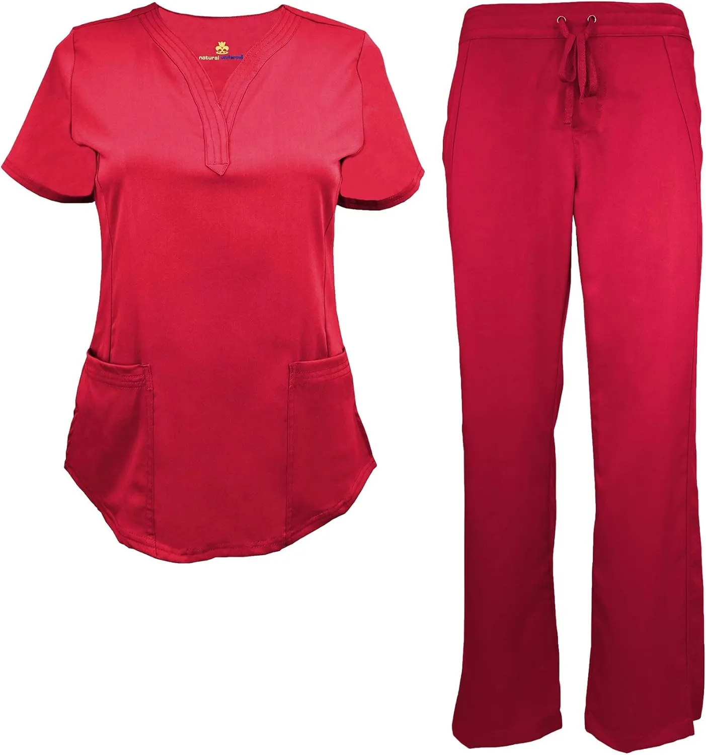 Natural Uniforms Women's Ultra Soft Y-Neck Scrub Set 8200-9200