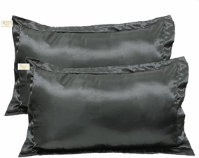 Natural hair essentials reversible and adjustable Satin bonnet, satin pillowcases, satin Scrunchies and headband set of 8 pieces (Black)