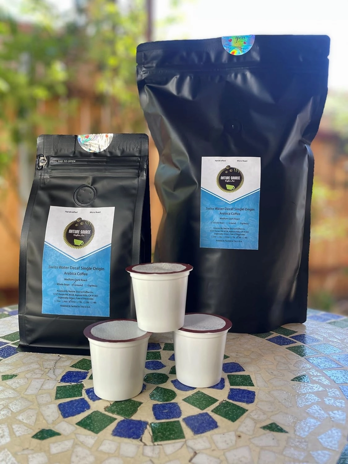Nature Source Coffee Swiss Water Decaf Single Origin | Organic | Fresh Roasted | Whole Bean Coffee | 1lb 1-Pack