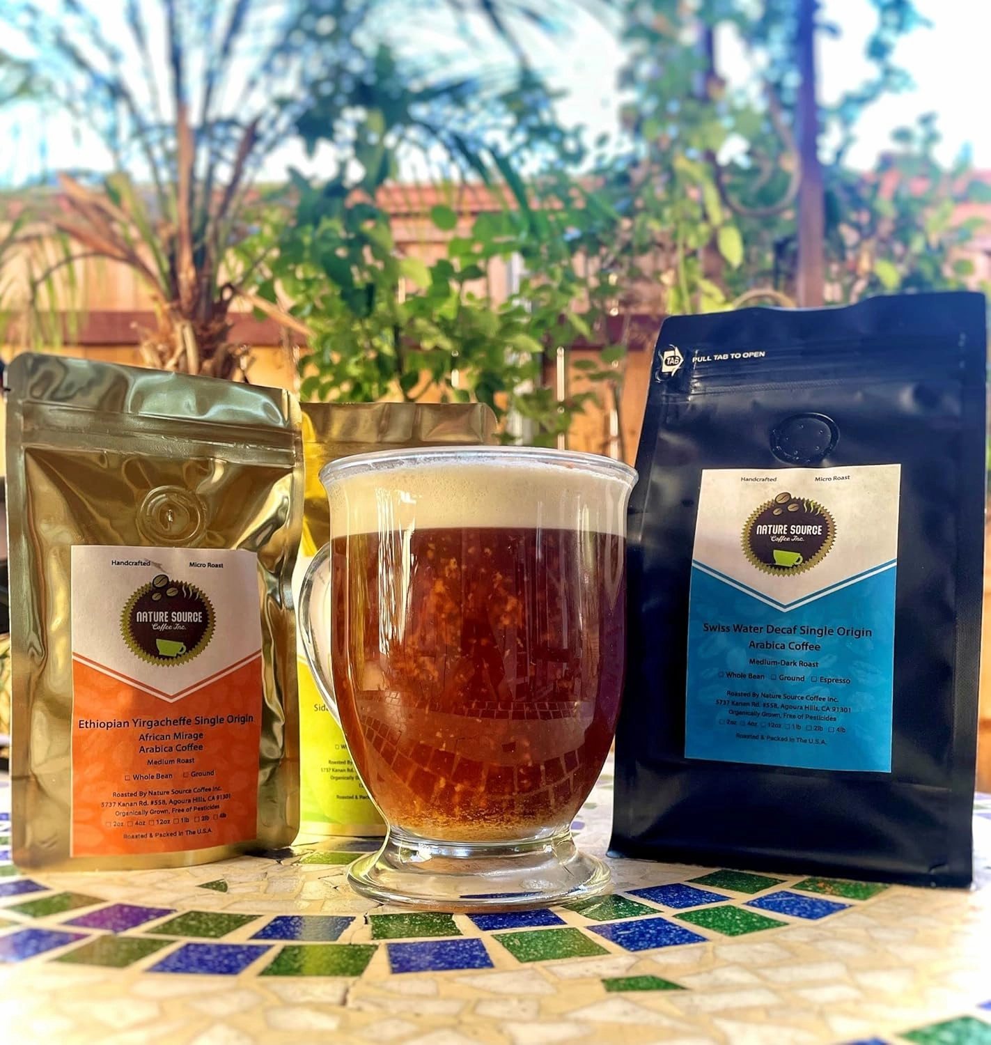 Nature Source Coffee Swiss Water Decaf Single Origin | Organic | Fresh Roasted | Whole Bean Coffee | 1lb 1-Pack