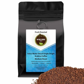 Nature Source Coffee Swiss Water Decaf Single Origin | Organic | Fresh Roasted | Whole Bean Coffee | 1lb 1-Pack