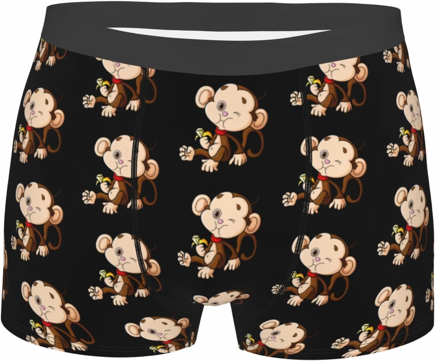 Naughty Monkey Mens Underwear Boxer Briefs Soft Elastic Breathable Boxers for Men
