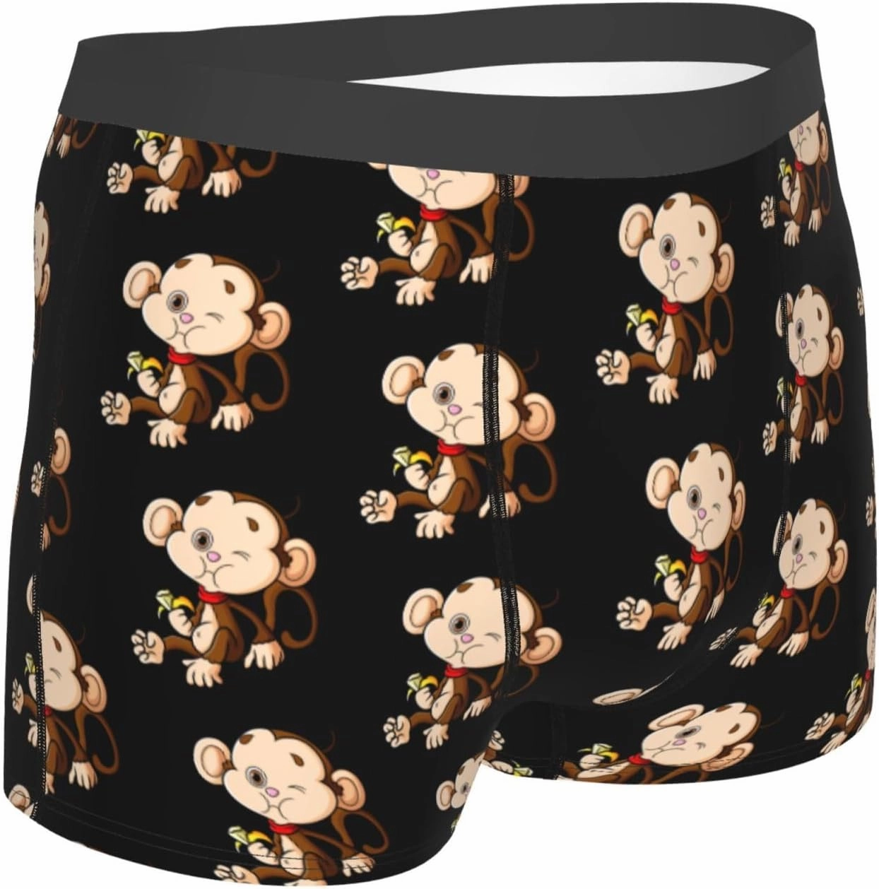 Naughty Monkey Mens Underwear Boxer Briefs Soft Elastic Breathable Boxers for Men