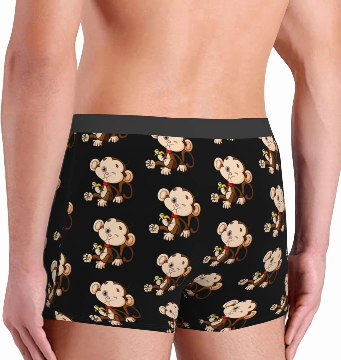 Naughty Monkey Mens Underwear Boxer Briefs Soft Elastic Breathable Boxers for Men