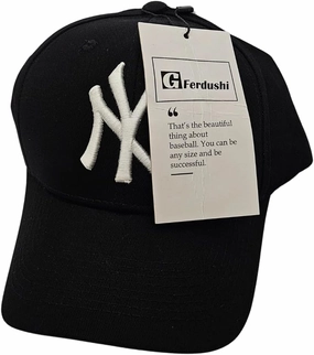 New York Baseball Cap Hat for Men and Women | N&Y Crafted from Maximum Cotton| N|Y Premium Clean Up|N-Y Cap Hat with Embroidery | Suitable for All Seasons | Standard Size | Adjustable Buckle Black