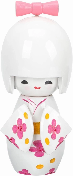 NOLITOY Japanese Style Doll Ornaments Tabletop Decor Flower Decor Wood Crafts Floral Kimono Toy Japanese Kokeshi Doll Japanese Geisha Decor Desktop Kimono Doll Adorable Kimono Doll Food