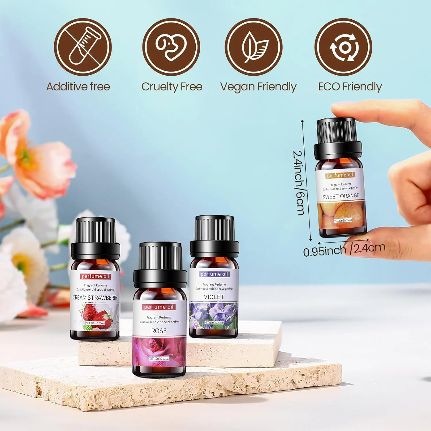 Nuanchu 52 Pcs Essential Oils Set 10ml Natural Essential Oils Aromatherapy Kit for Diffuser Humidifier Aromatherapy-Oils for Candle Bath Bombs Making