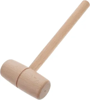 NUOBESTY Carving Mallet Durable Wooden Hammer for Projects Woodworking Elegant Design with Protective Rounded Head Small for Precision Use