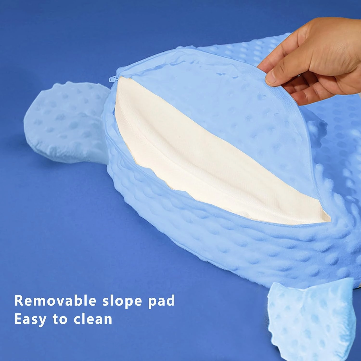 Nursing Pillow, Breastfeeding Pillows, Breathable Infant Feeding Support Pillow Multi-Functional & Portable Support Cushion for Travel (Blue, One Size)