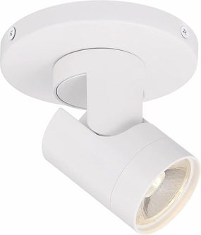 Nuvo 62/1106 12W LED Adjustable Barrel Monopoint Ceiling and Wall Spotlight, 2.75" x 4.75" x 4.25", White