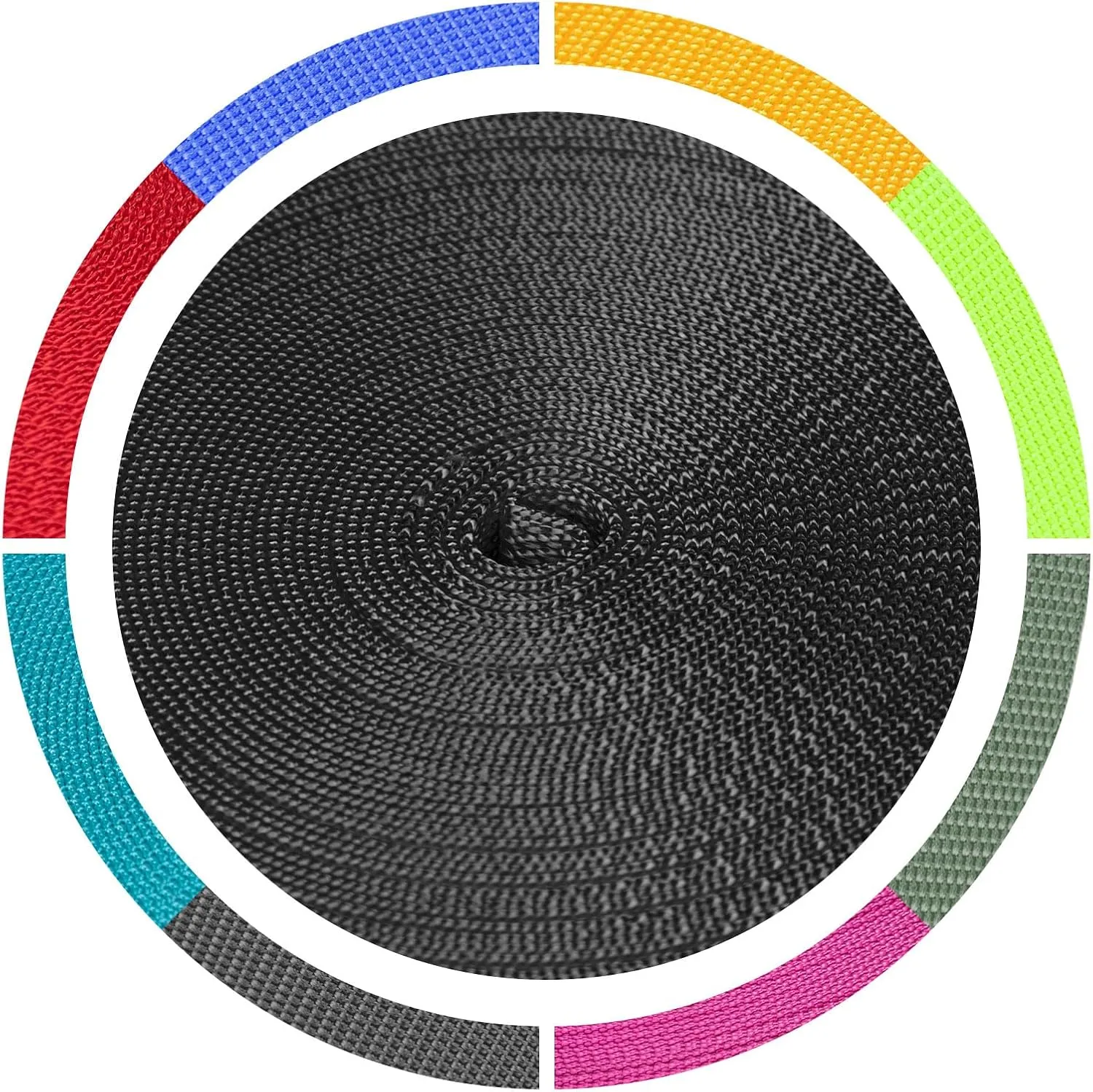 Nylon Webbing 1.5 Inch, Heavy Duty Nylon Webbing Strap 12 Yard,Durable Nylon Strapping for Indoor or Outdoor Gear, DIY Crafting, Repairing (Black, 1.5"-26 Yard)