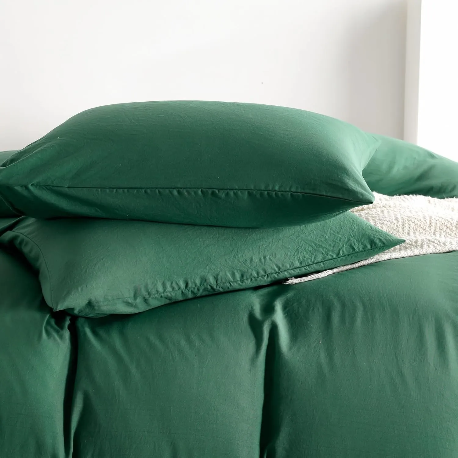 OAITE Duvet Cover,Protects and Covers Your Comforter/Duvet Insert,Luxury 100% Super Soft Microfiber,Queen Size,3 Piece Duvet Cover Set Includes 2 Pillow Shams