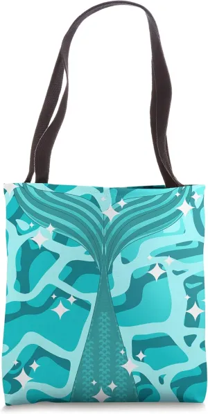 Ocean Animal Fairy Teal Fish Tail Fantasy Pretty Mermaid Tote Bag