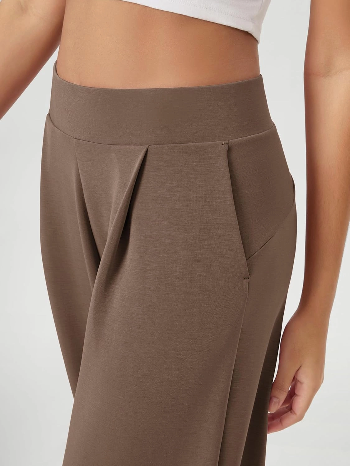 ODODOS Modal Soft Wide Leg Pants for Women High Waist Casual Relaxed Pants with Pockets-27/29"/ 31" Inseam