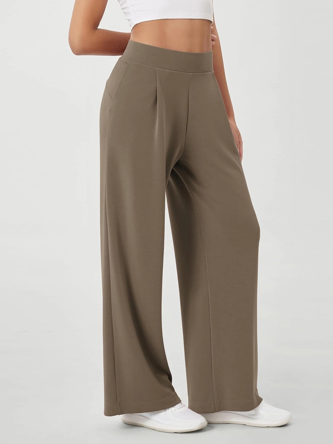 ODODOS Modal Soft Wide Leg Pants for Women High Waist Casual Relaxed Pants with Pockets-27/29"/ 31" Inseam