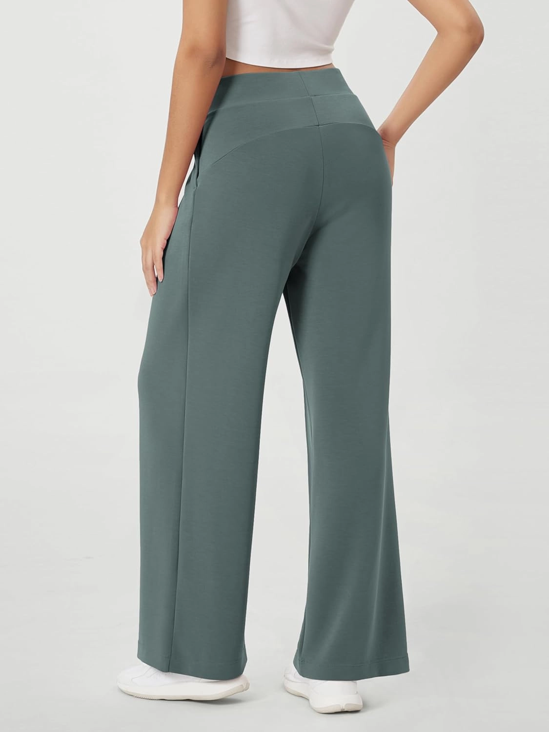 ODODOS Modal Soft Wide Leg Pants for Women High Waist Casual Relaxed Pants with Pockets-27/29"/ 31" Inseam