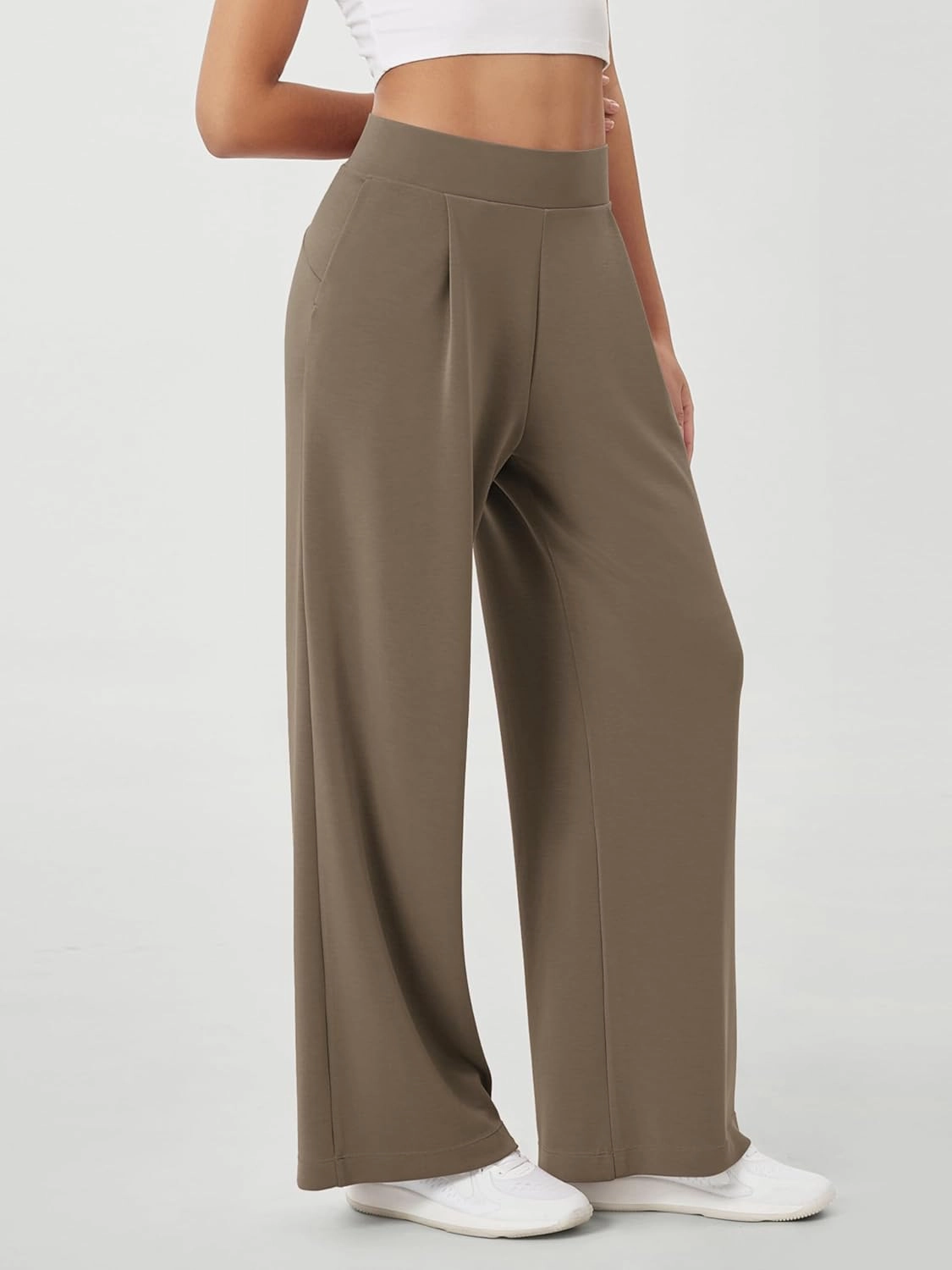 ODODOS Modal Soft Wide Leg Pants for Women High Waist Casual Relaxed Pants with Pockets-27/29"/ 31" Inseam
