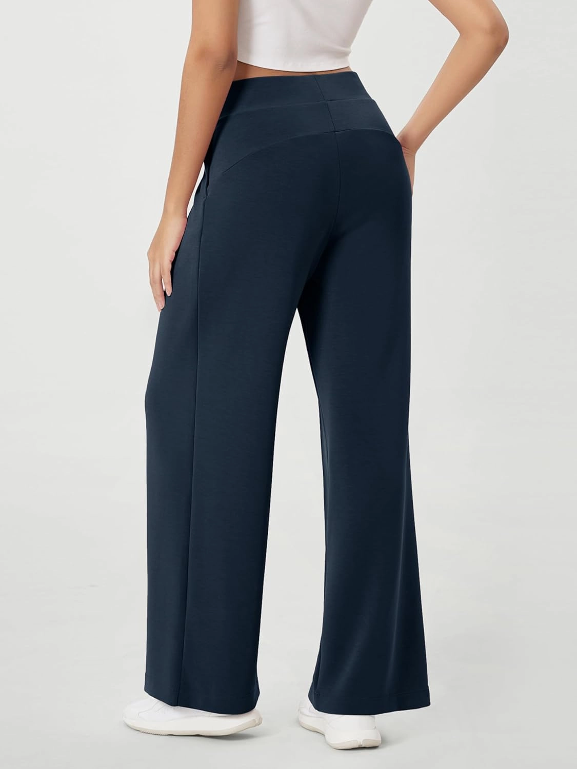 ODODOS Modal Soft Wide Leg Pants for Women High Waist Casual Relaxed Pants with Pockets-27/29"/ 31" Inseam