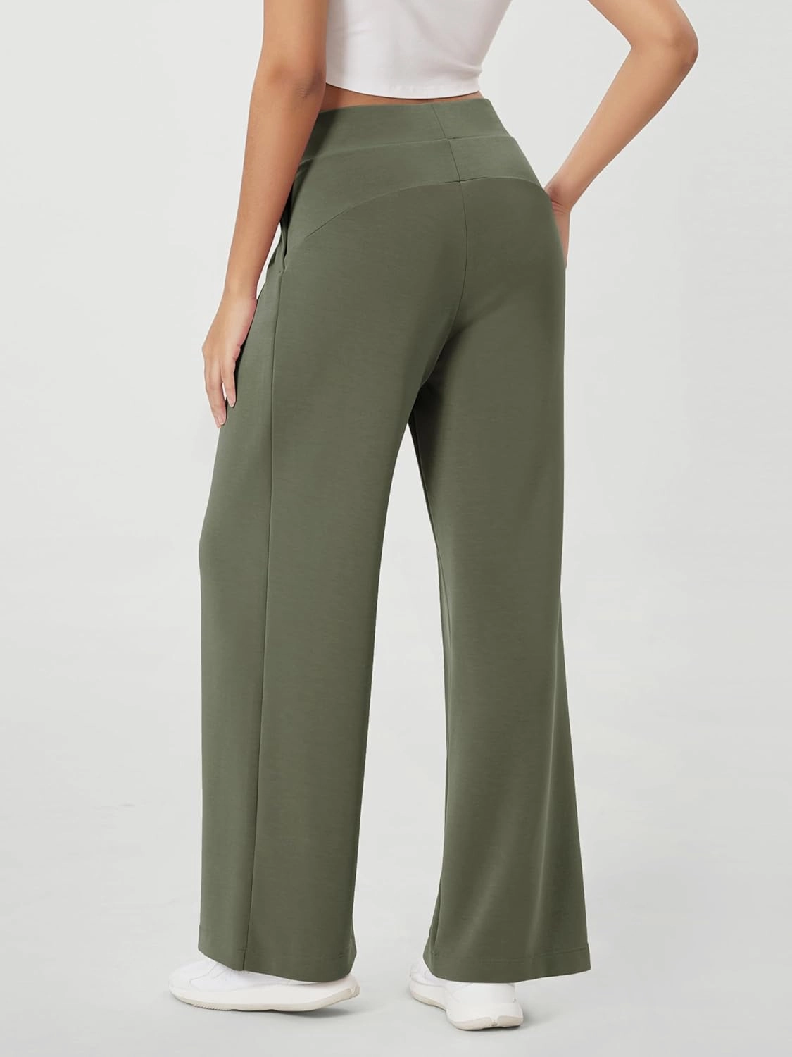 ODODOS Modal Soft Wide Leg Pants for Women High Waist Casual Relaxed Pants with Pockets-27/29"/ 31" Inseam