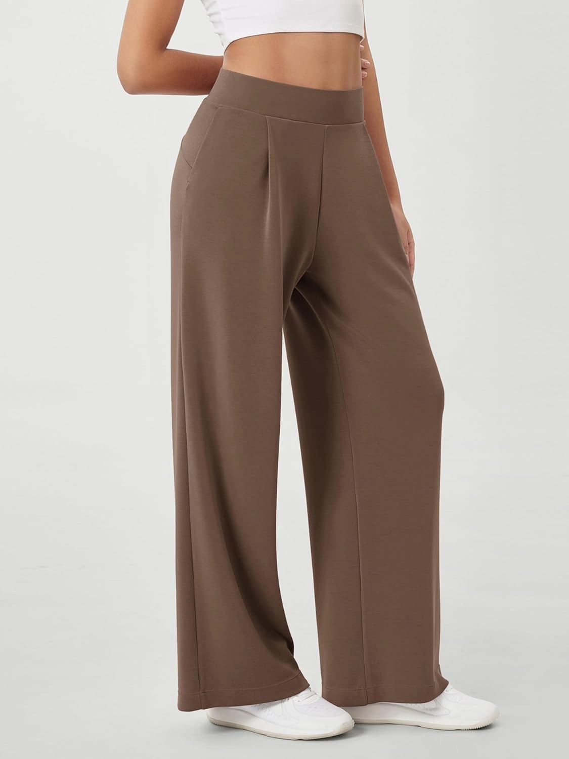ODODOS Modal Soft Wide Leg Pants for Women High Waist Casual Relaxed Pants with Pockets-27/29"/ 31" Inseam