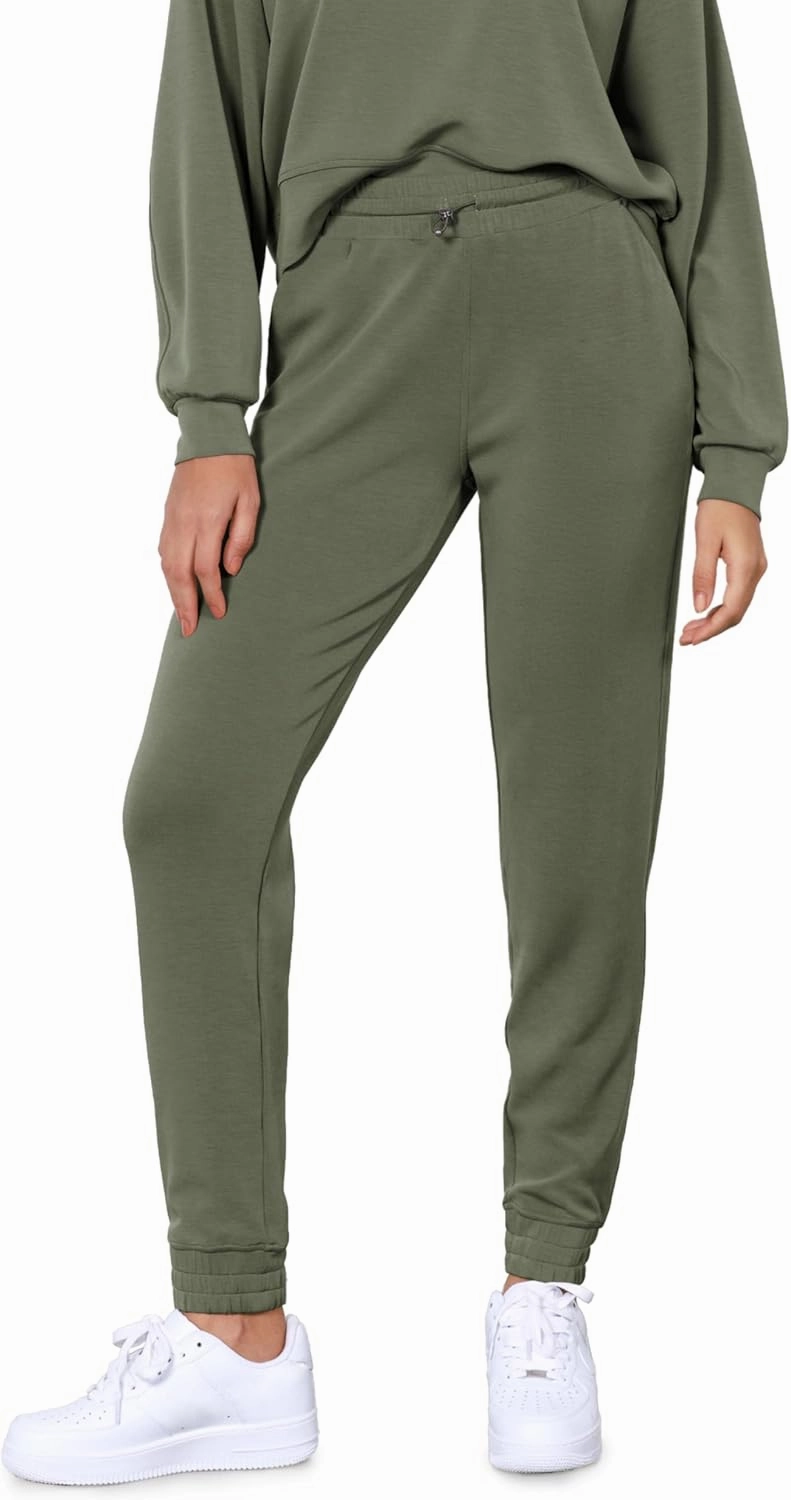 ODODOS Women's Modal Soft Jogger Pants with Pockets Adjustable Shockcord High Waist Sweatpants Casual Lounge Pants