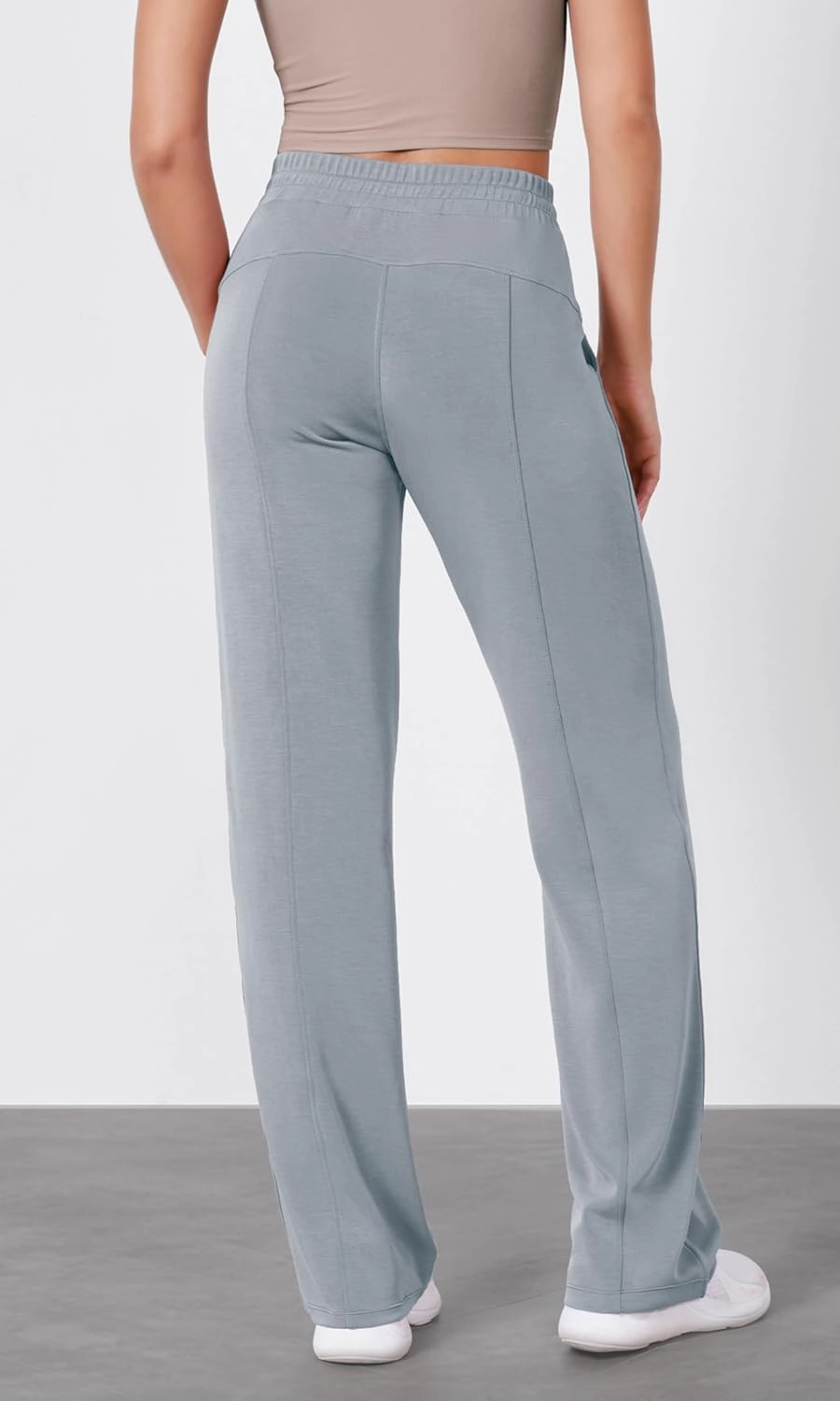 ODODOS Women's Modal Soft Wide Leg Pants with Pockets Adjustable Shockcord High Waist Casual Lounge Pants-27/29/31" Inseam