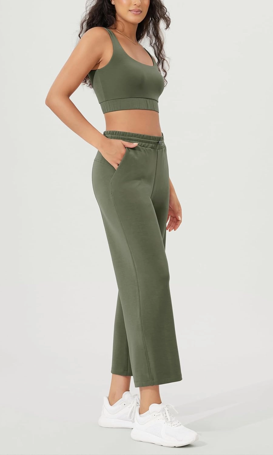 ODODOS Women's Modal Soft Wide Leg Pants with Pockets Adjustable Shockcord High Waist Casual Lounge Pants-27/29/31" Inseam