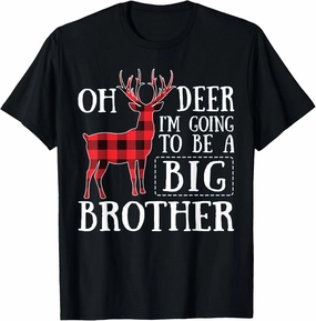 Oh Deer I'm Going To Be A Big Brother Christmas T-Shirt T-Shirt