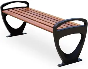 Outdoor Benches Outdoor Garden Solid Wood Park Chair Outdoor Commercial Pineapple Grid Bench Open-air Pastoral Cast Aluminum Leisure Back Seat Garden Benches for Outdoors(B)
