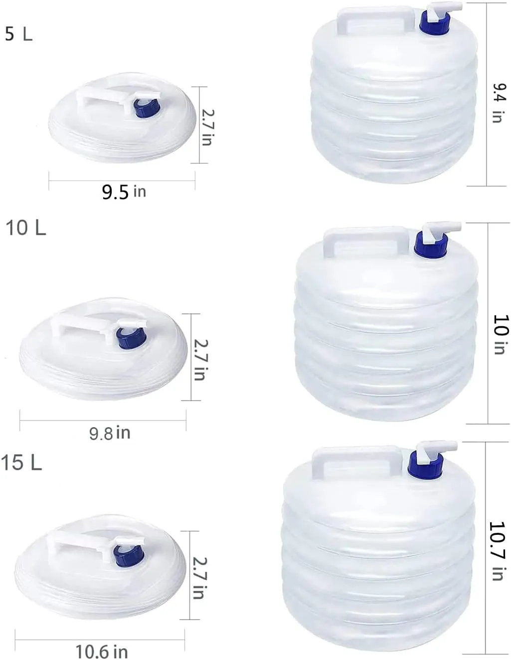 Outdoor Camping Collapsible Water Bucket, Portable Travel Water Bucket for Camping Hiking, Collapsible Water Container