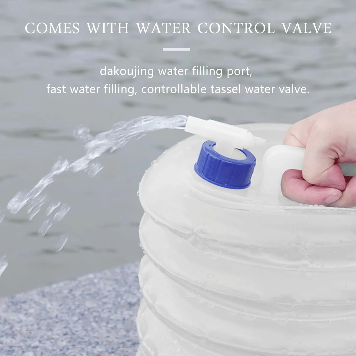 Outdoor Camping Collapsible Water Bucket, Portable Travel Water Bucket for Camping Hiking, Collapsible Water Container