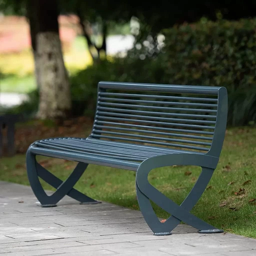 Outdoor Bench Outdoor Iron Art Park Chair Outdoor Garden Bench Scenic Leisure Seat Outdoor Garden Open Air Rest Chair Garden Bench (Size : S:120cm)