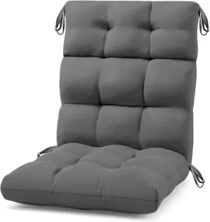Outside Rocking Chair Cushions - Non-Slip, Water Repellent, Thicken Durable Tufted Pads with Ties