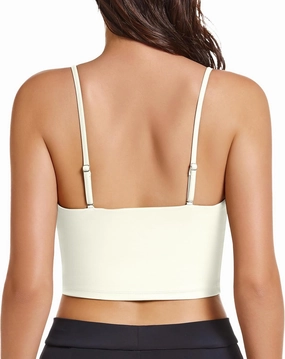 OVESPORT Longline Sports Bras for Women Workout Tank Tops with Built in Bra & Adjustable Straps for Yoga Gym Fitnesss