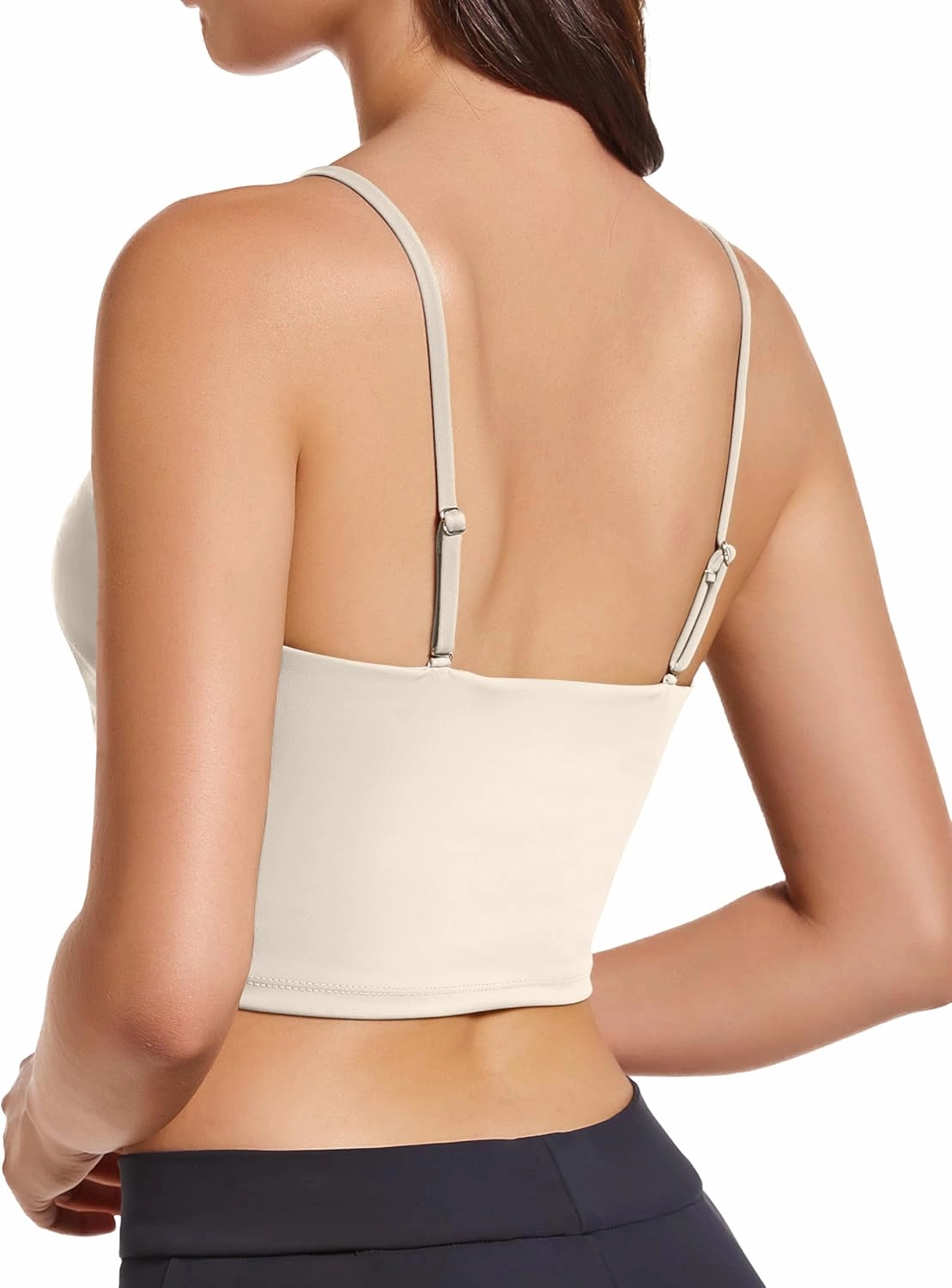 OVESPORT Women's Longline Sports Bras Women Workout Tank Tops with Built in Bra & Adjustable Straps for Yoga Gym Fitnesss
