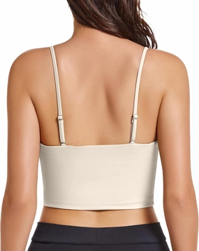 OVESPORT Women's Longline Sports Bras Women Workout Tank Tops with Built in Bra & Adjustable Straps for Yoga Gym Fitnesss
