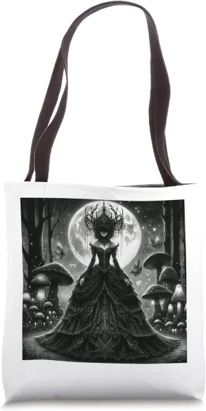 Pagan Chic Enchanted Queen Fairy In Forest Fairycore Goth Tote Bag