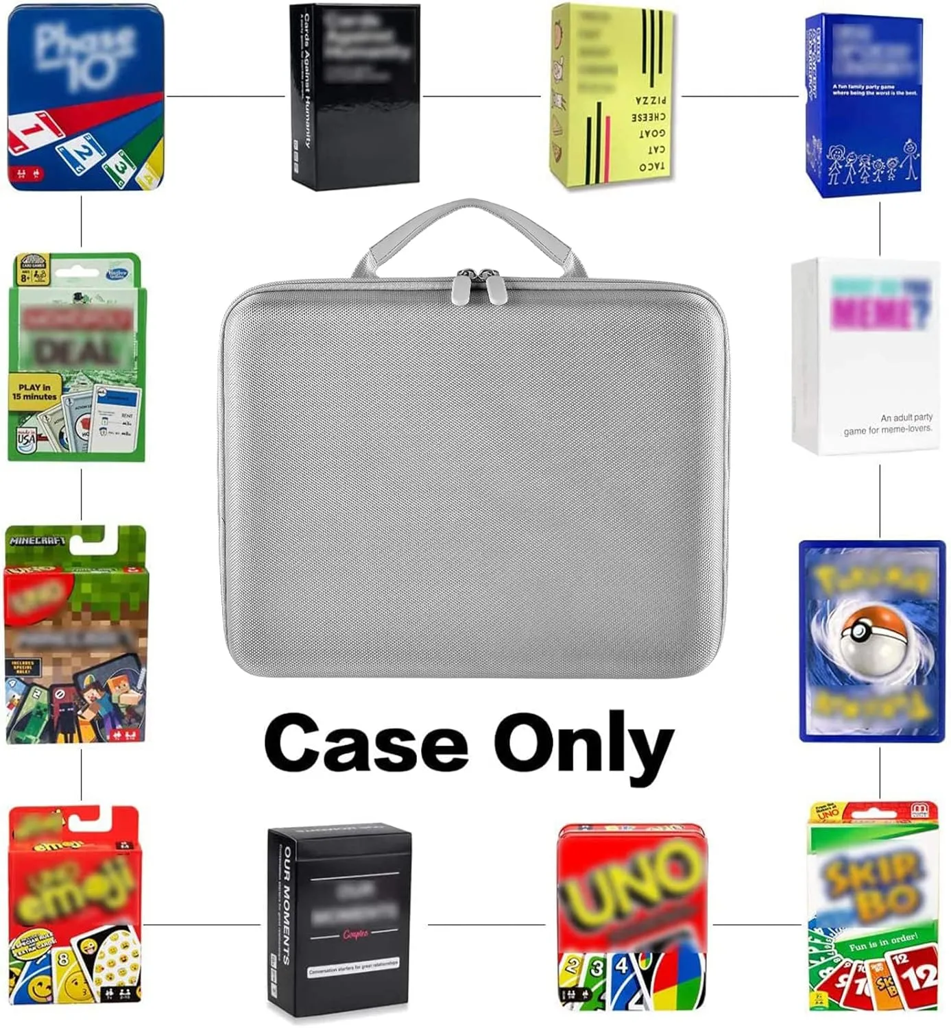 PAIYULE Large 2500  Card Case for Cards, Sports, Magic The Gathering, Phase 10 Games -(Bag Only)