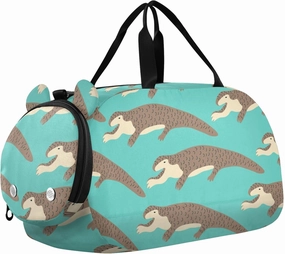 Pangolin Wild Animal Sports Duffle Bag for Girls Boys, Gym Bag with Shoe Compartment, Kids Travel Overnight Weekender Shoulder Bag