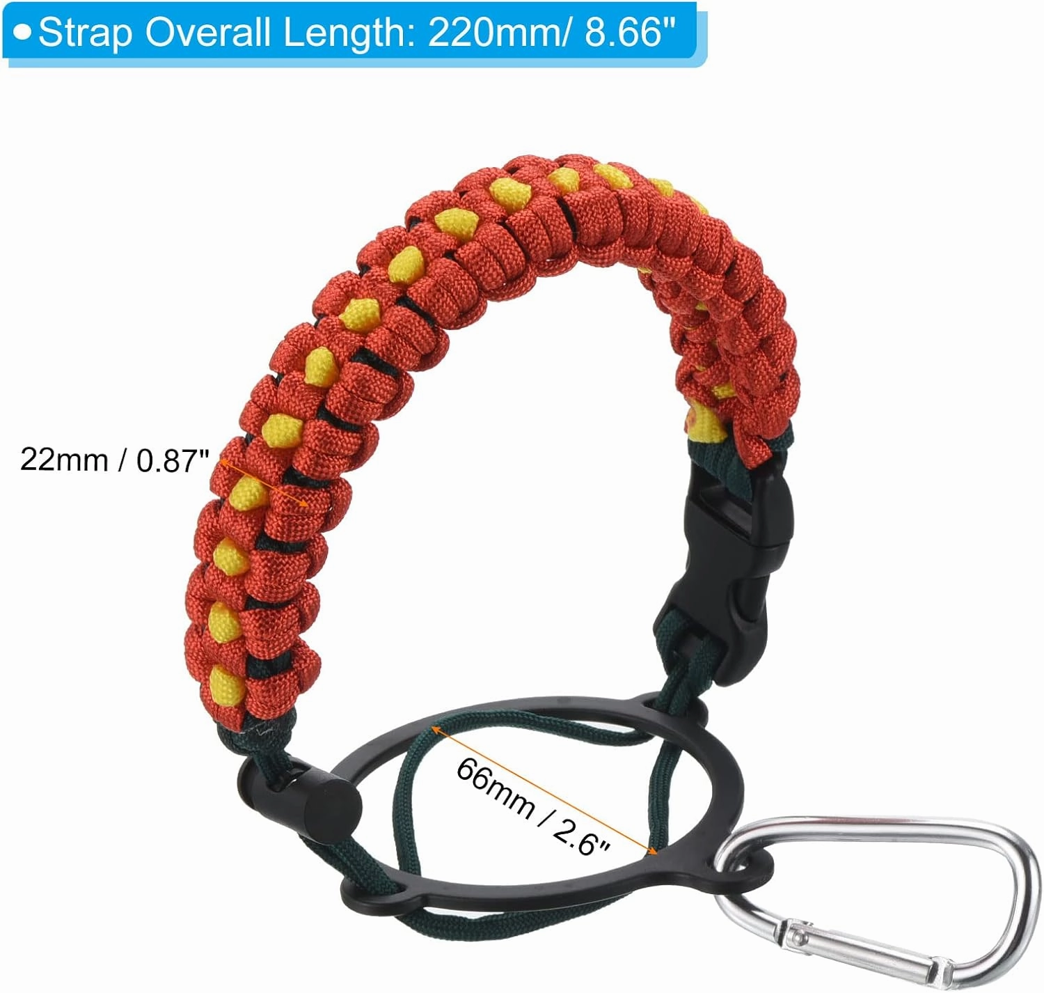 PATIKIL Water Bottle Holder, Paracord Handle Carrying Lanyard Strap Carrier with Ring for Mouth Bottles