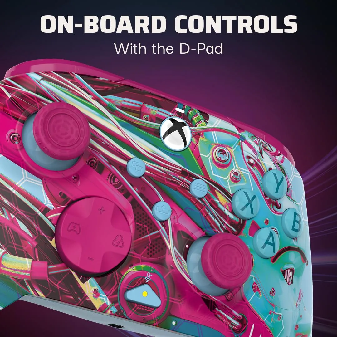 PDP Gaming REMATCH GLOW Enhanced Wired Gaming Controller: Licensed Glow in the Dark Gamepad for Xbox Series X|S, Xbox One, Windows PC, Mappable Back Buttons, Advanced Customizable App: Android Dreams