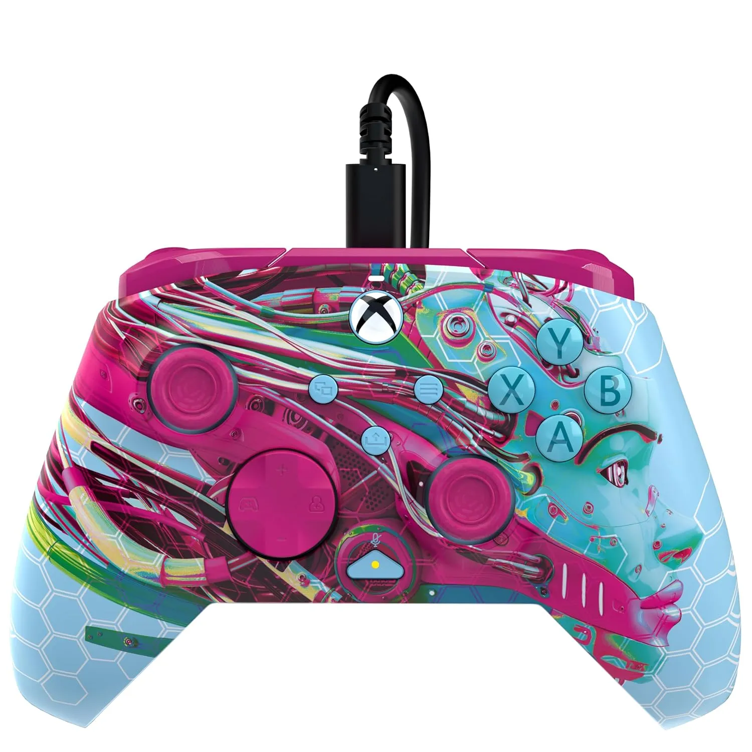 PDP Gaming REMATCH GLOW Enhanced Wired Gaming Controller: Licensed Glow in the Dark Gamepad for Xbox Series X|S, Xbox One, Windows PC, Mappable Back Buttons, Advanced Customizable App: Android Dreams