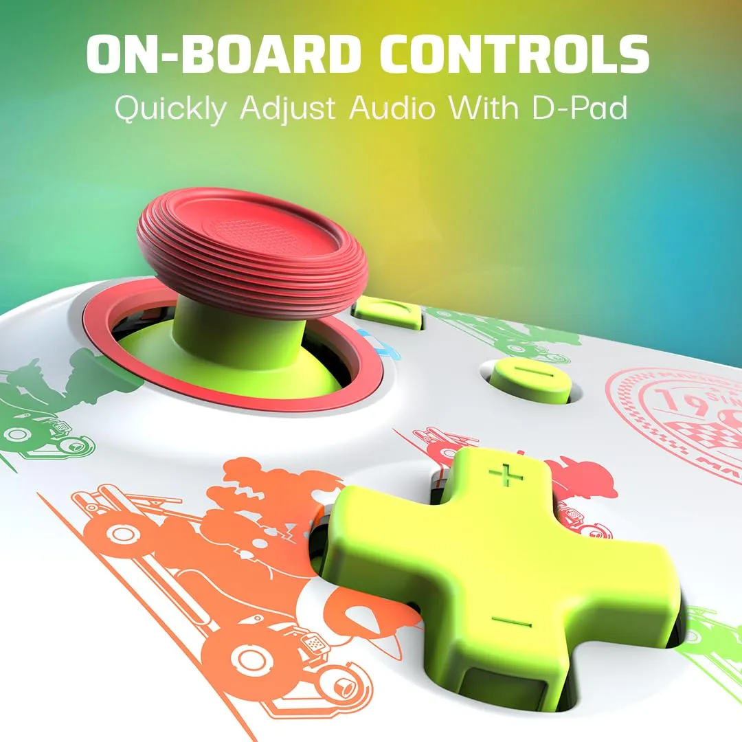 PDP REMATCH Enhanced Wired Power Nintendo Switch Pro Controller, Officially Licensed Switch Lite/OLED Compatible Gamepad, Customizable Programmable Buttons, Super Mario Kart Racers (Multicolor)