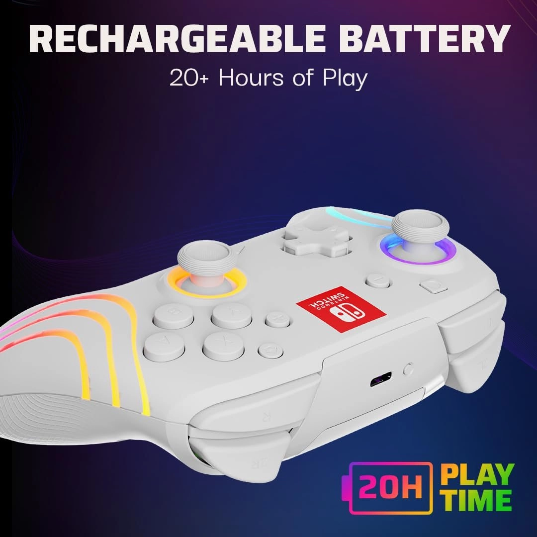 PDP Afterglow Wave Wireless Pro Controller with Full Motion for Nintendo Switch