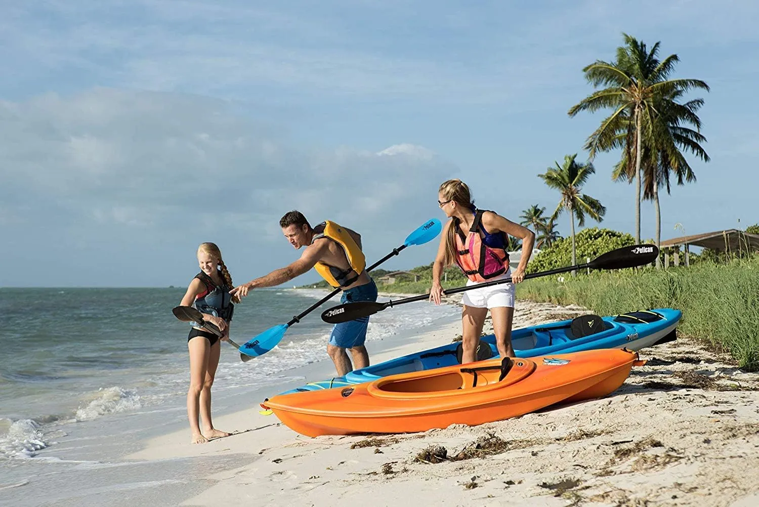 Pelican - Poseidon Paddle - Aluminum Shaft with Reinforced Fiberglass Blades - Lightweight, Adjustable Kayaks Paddles - Perfect for Kayaking Boating