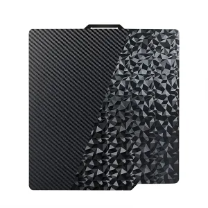 PEO PET Build Plate for Bambu Lab X1C X1 X1E P1P P1S A1, Smooth Textured Flexible PEO PET Spring Steel Bed Plate for Bambulab X1, P1 Series 3D Printer Platform