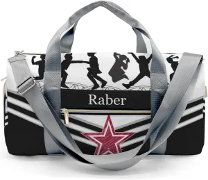 Personalized Jumping Trampoline Black Athlete Customized Multi-functional Handbag Travel Bag, Unisex Portable Travel Bag, Sports and Fitness Duffel Bag, Short Trip Storage Bag